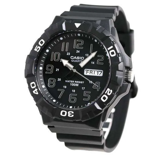 Casio MRW-210H-1AVDF Analog Black Resin Strap Watch for Men