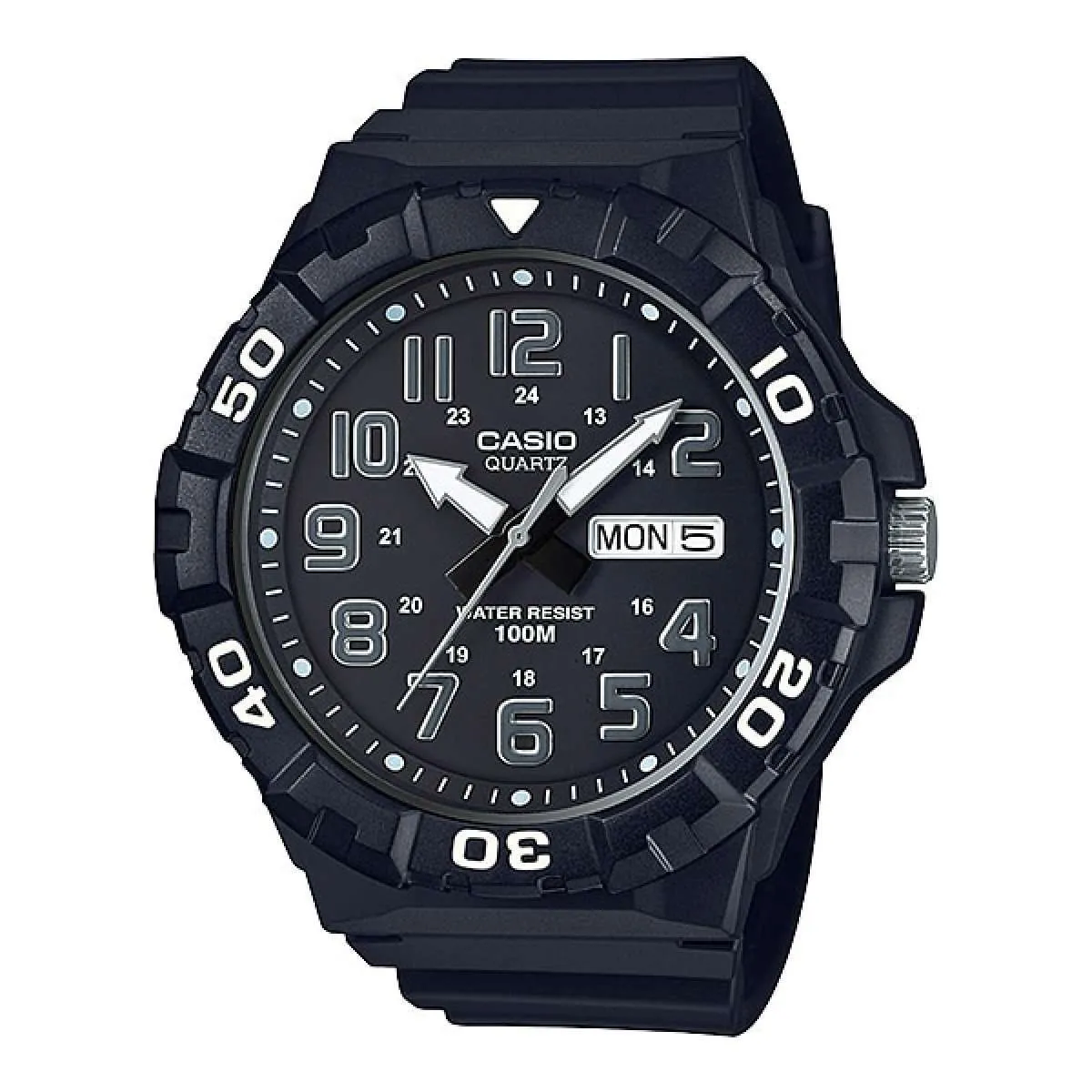 Casio MRW-210H-1AVDF Analog Black Resin Strap Watch for Men