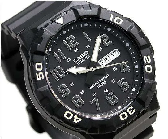 Casio MRW-210H-1AVDF Analog Black Resin Strap Watch for Men