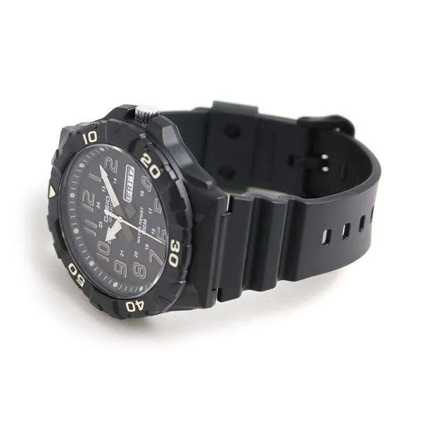 Casio MRW-210H-1AVDF Analog Black Resin Strap Watch for Men