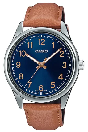 Casio MTP-V005L-2B4 Brown Leather Strap Watch for Men