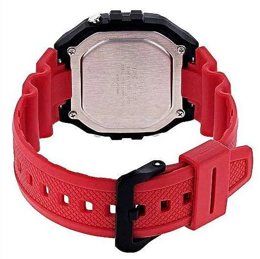 Casio W-218H-4BVDF Red Resin Watch for Men