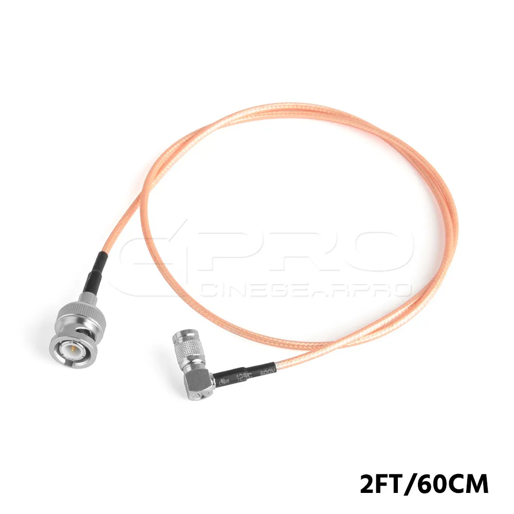 CGPro Ultra Thin Right Angled 1.0/2.3 DIN to BNC Male HD-SDI 6G-SDI Cable