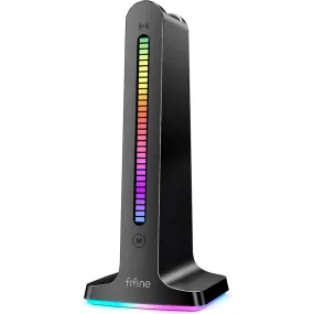 [CLEARANCE] Fifine Ampligame S3 RGB Gaming Headset Stand Holder with Color Modes, Light Controls, Solid Base, 2 USB Ports