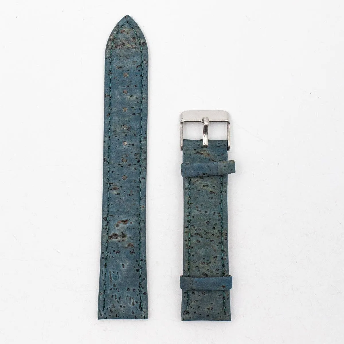 Cork turquoise color watch strap  E-020-18/20