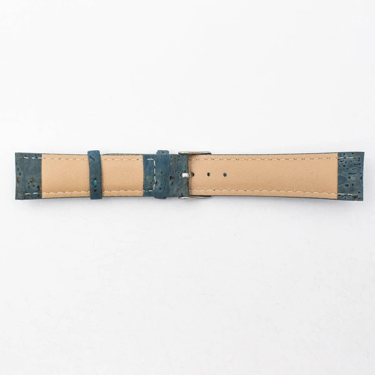 Cork turquoise color watch strap  E-020-18/20