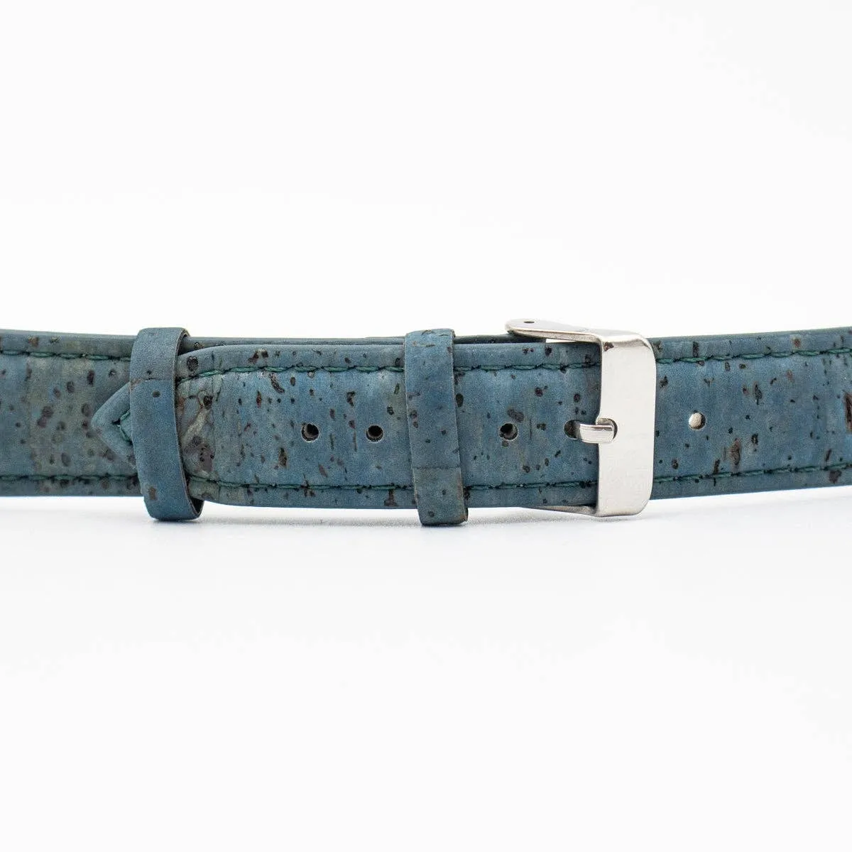 Cork turquoise color watch strap  E-020-18/20