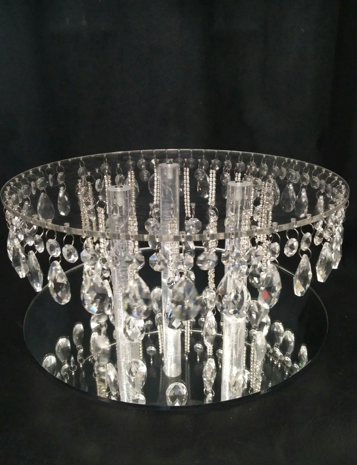 Crystal cake stand, Glass crystal rhinestone droplet cake dividers for wedding cakes