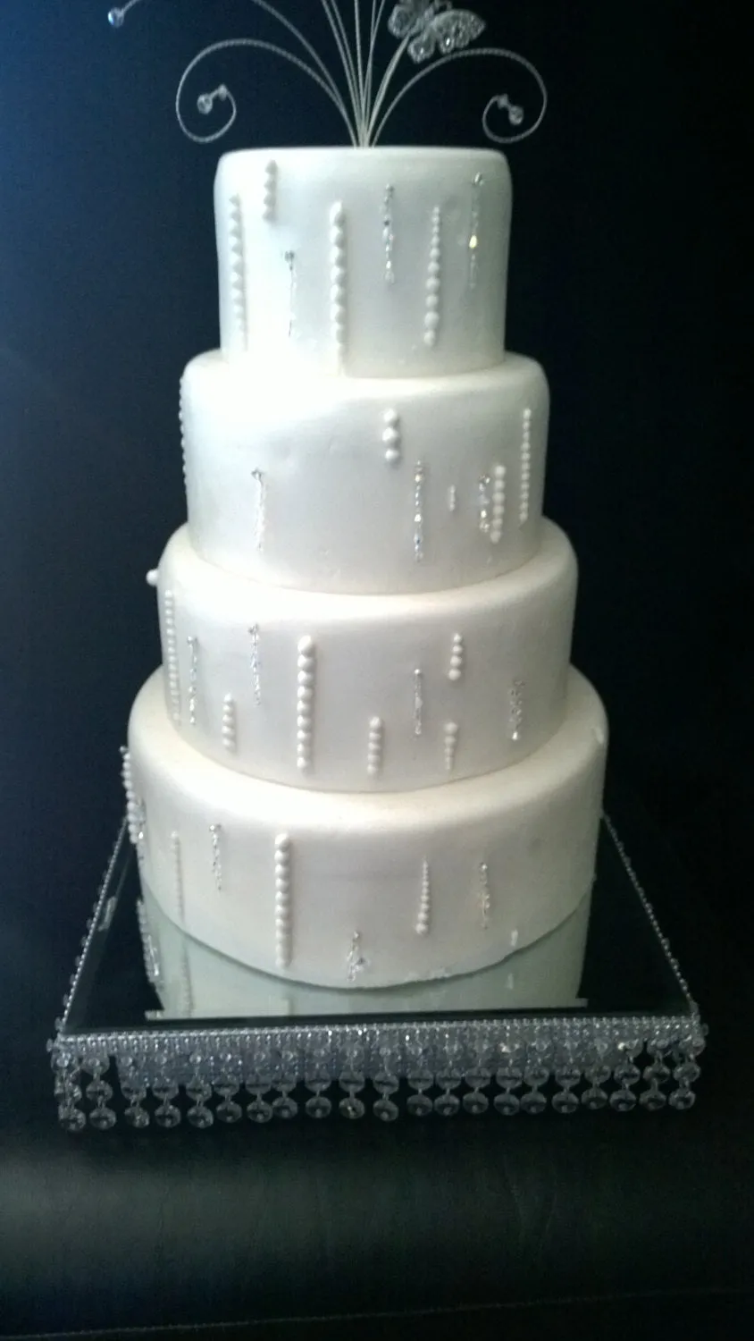 Crystal effect  wedding cake stand  slim design -  all sizes round and square