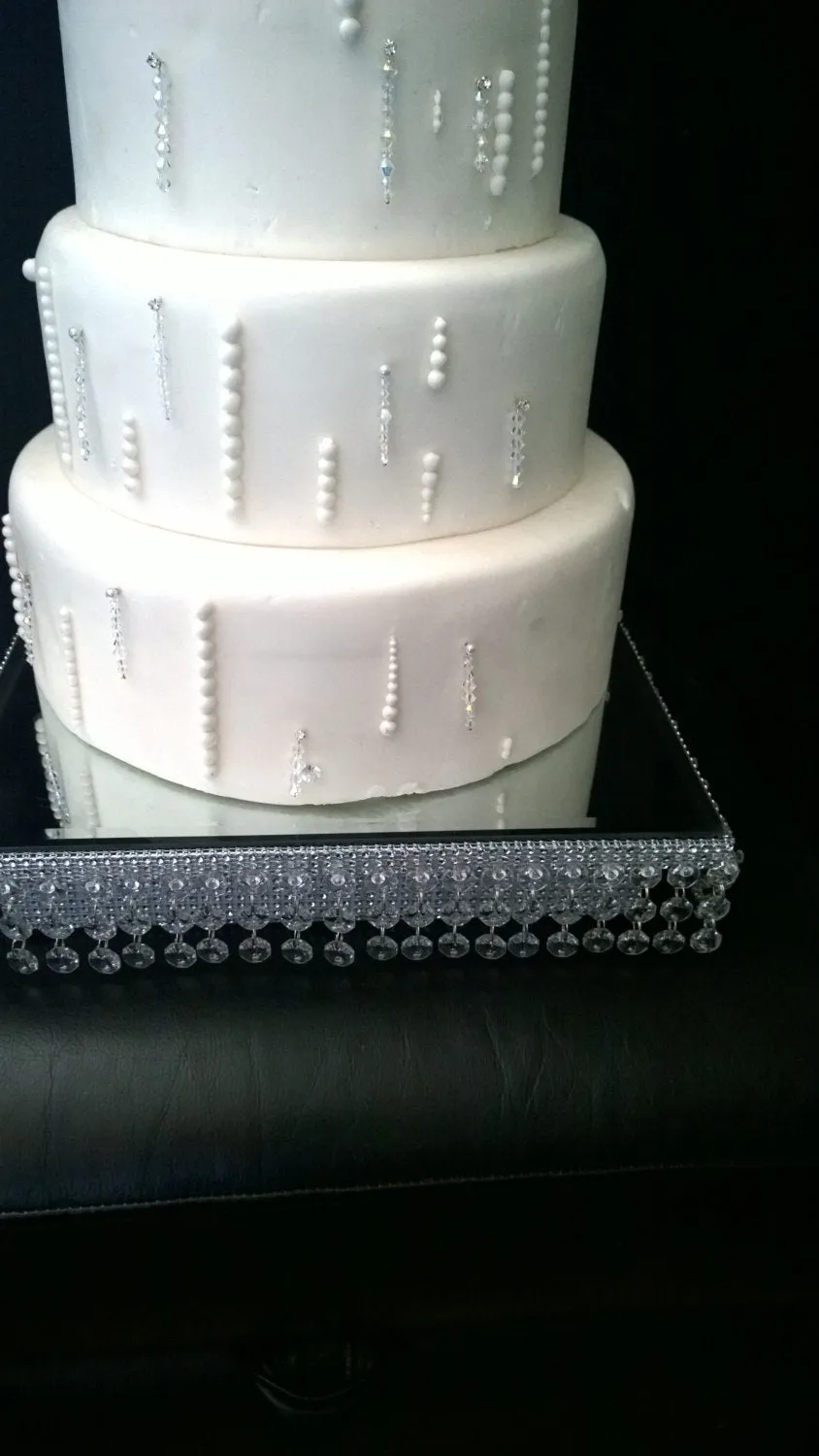 Crystal effect  wedding cake stand  slim design -  all sizes round and square