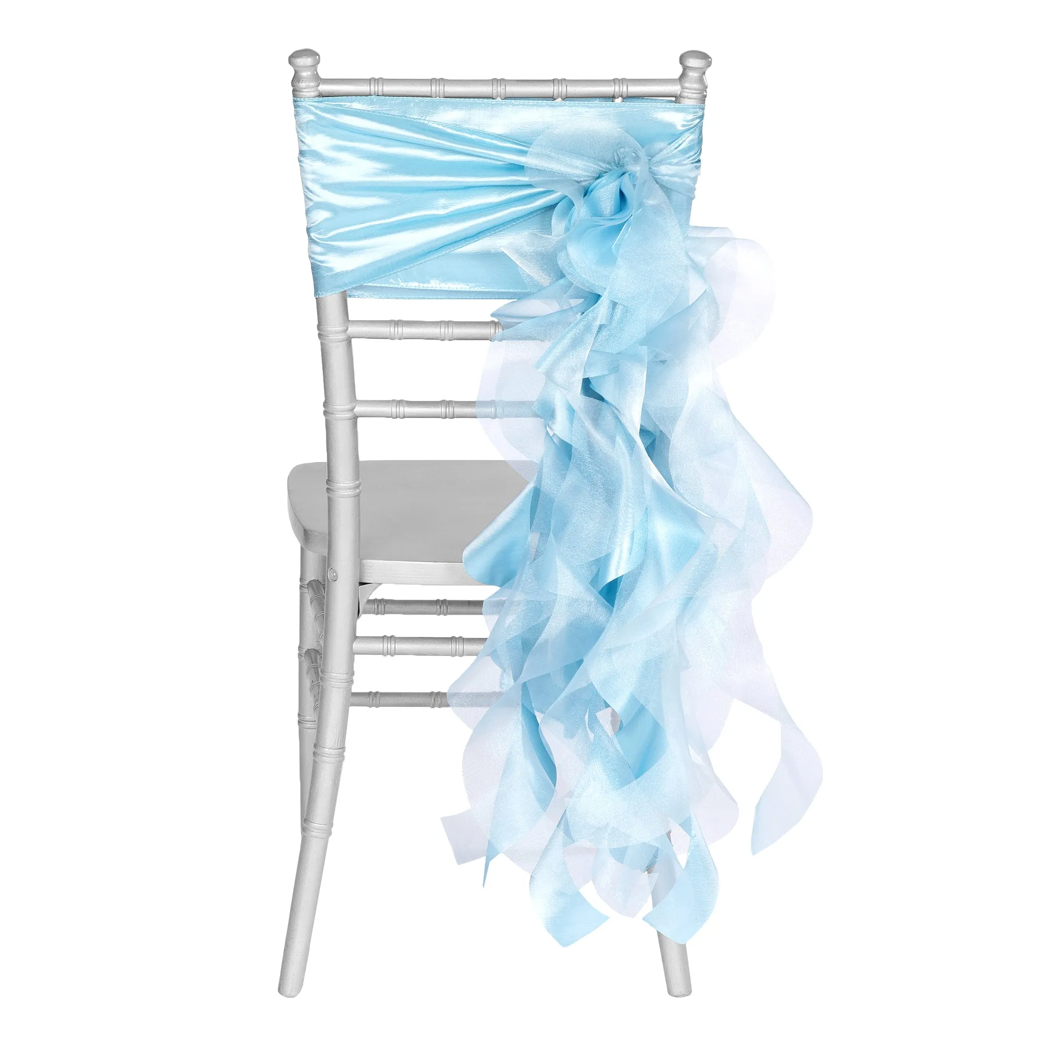 Curly Willow Chair Sash - Baby Blue