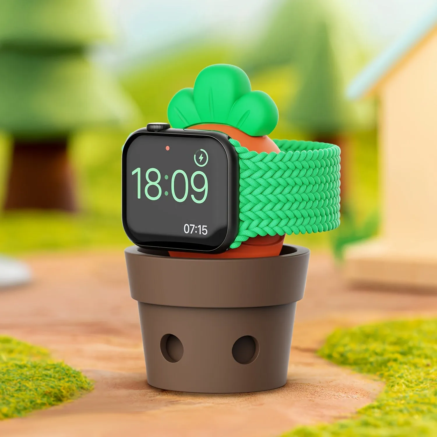 Cute Carrot/ Sunflower/ Christmas Tree/ Cactus Watch Charger Stand