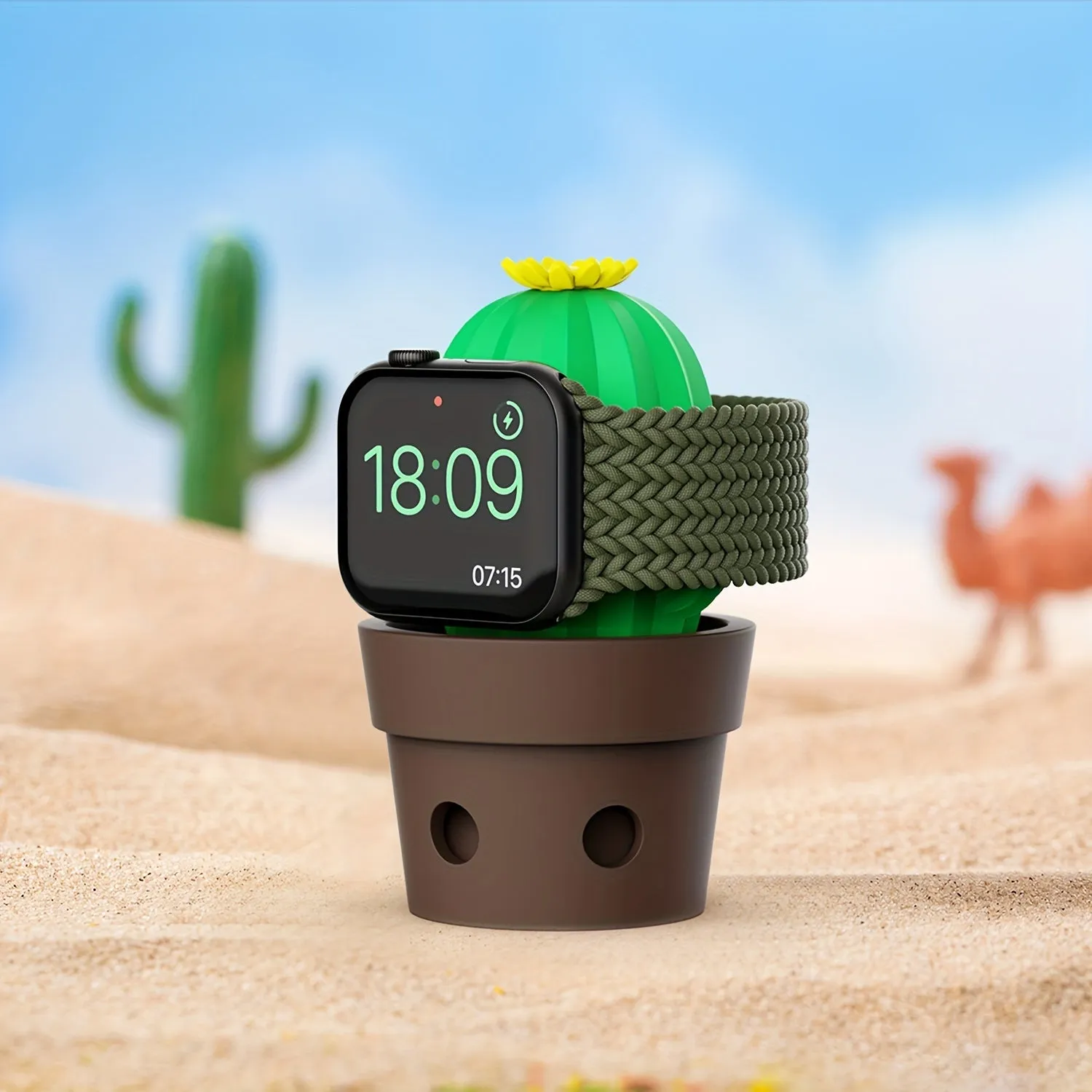 Cute Carrot/ Sunflower/ Christmas Tree/ Cactus Watch Charger Stand