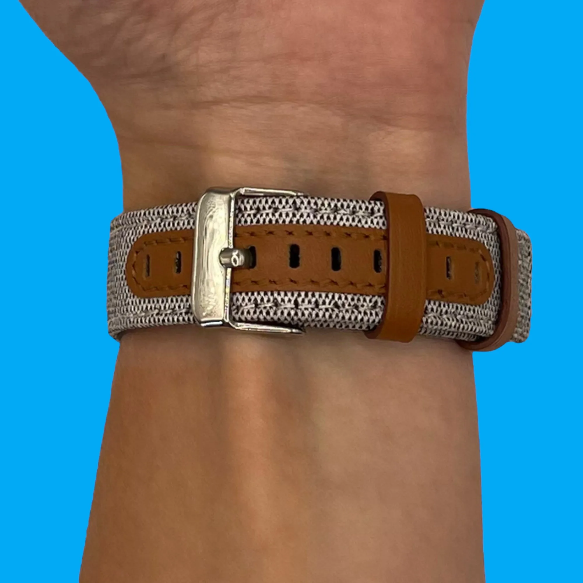 Denim & Leather Watch Straps Compatible with the Xiaomi Band 8 Pro