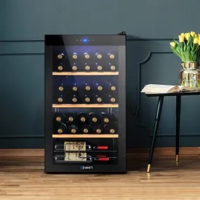 Devanti Wine Cooler 34 Bottles Compressor Chiller Beverage Fridge