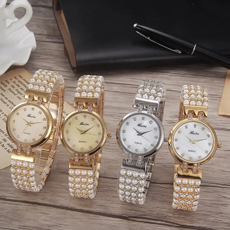 Diamond Scale Pearl Strap Women's Watch