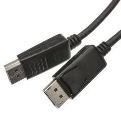 DisplayPort v1.2 Video Cable, 17.28 Gbit/s Data Rate for up to 4k@75Hz, DisplayPort Male, 3 foot