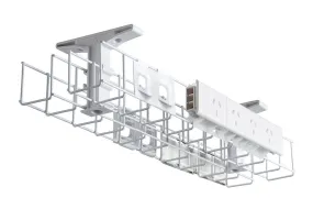 DPG Cable Management Basket Back to Back Metal Tray Include 2 x 4 Power 4 Data [950W x 105H]