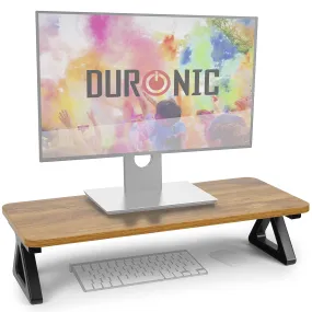 Duronic Monitor Stand Riser DM06-1 AW, Laptop / Screen Stand for Desktop, Support Shelf for a PC Computer Monitor, 10kg Capacity, 63cm x 30cm - Antique Walnut Wood Effect