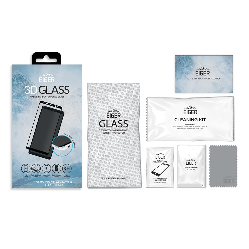 Eiger Glass 3D Screen Protector for Samsung Galaxy Note 8