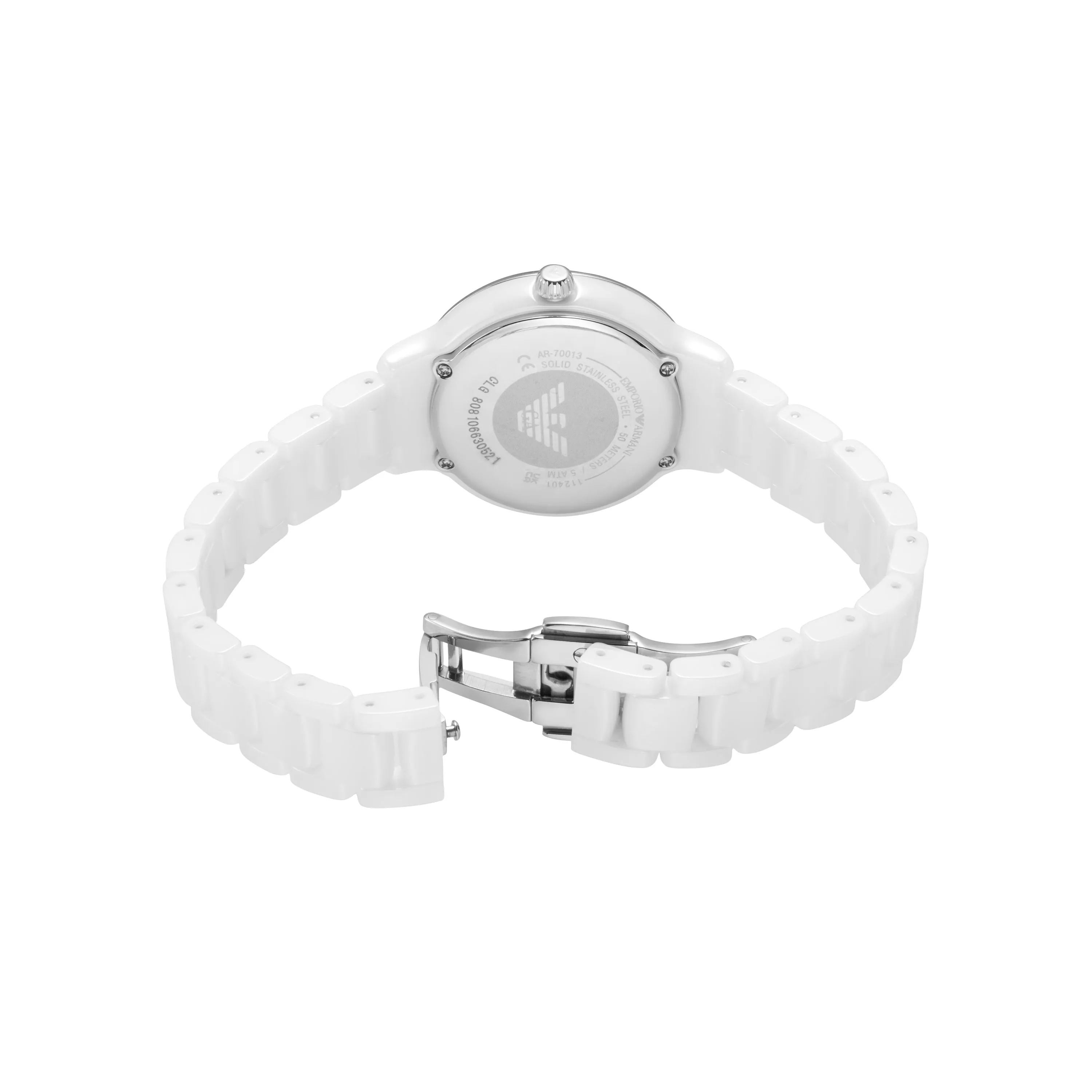 Emporio Armani White Analogue Watch AR70013