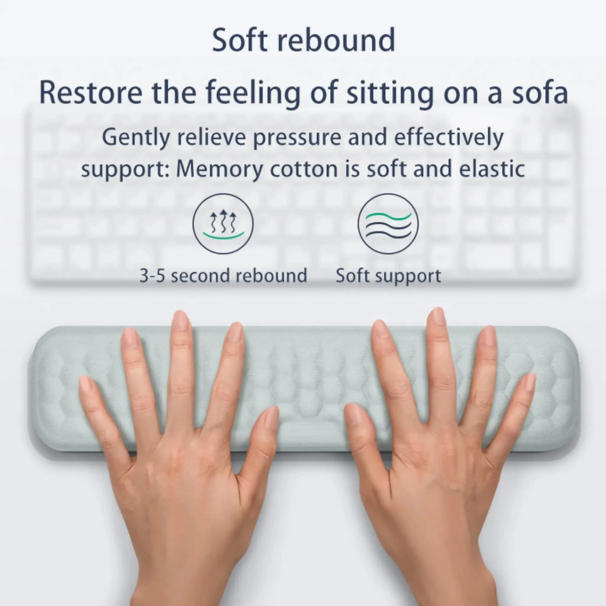 Ergonomic Wrist Rest - Keyboard & Mouse Memory Foam Support