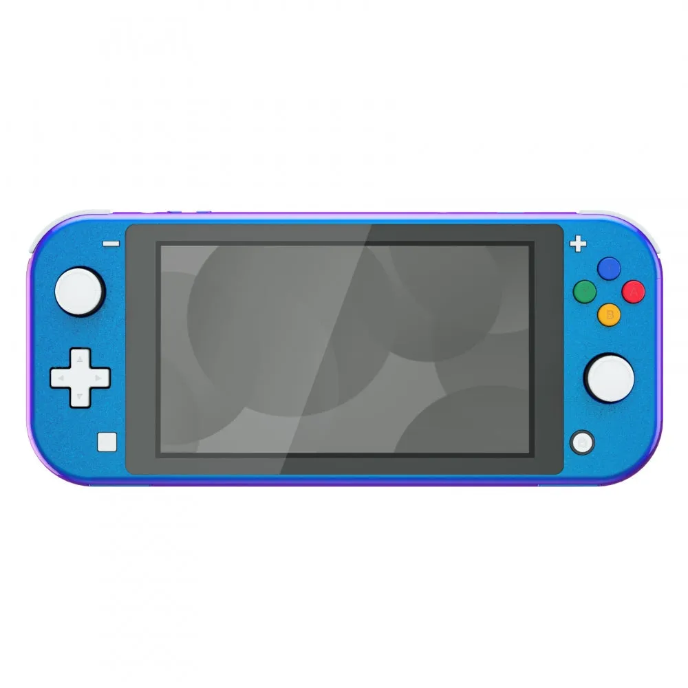 eXtremeRate Chameleon Purple Blue Glossy DIY Replacement Shell for Nintendo Switch Lite, NSL Handheld Controller Housing w/ Screen Protector, Custom Case Cover for Nintendo Switch Lite - DLP301