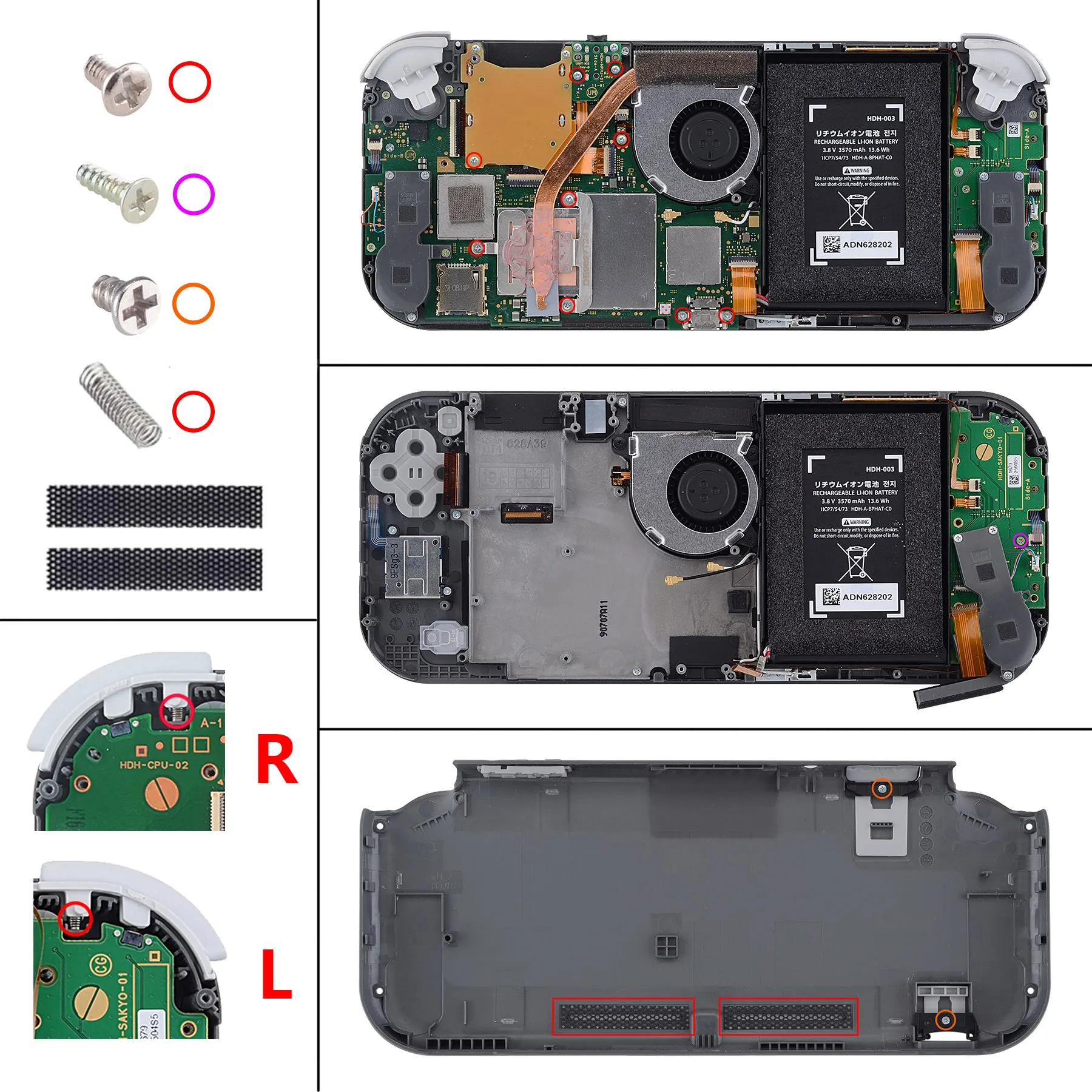 eXtremeRate Classic NES Style DIY Replacement Shell for NS Switch Lite, NSL Handheld Controller Housing with Screen Protector, Custom Case Cover for NS Switch Lite - DLT137