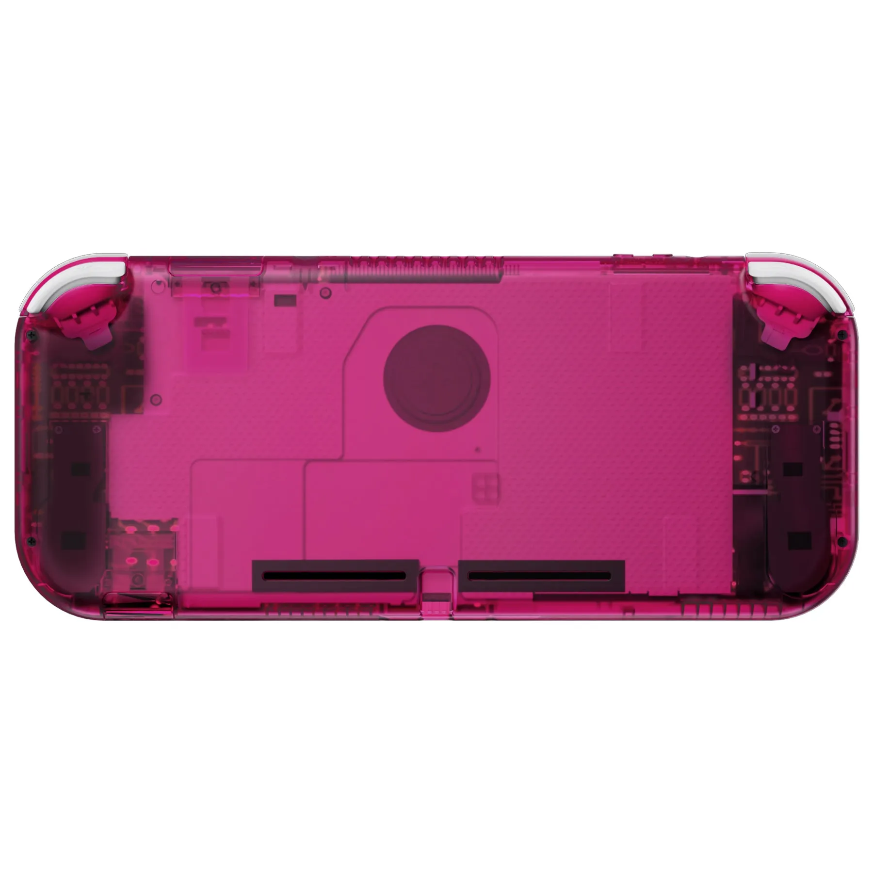 eXtremeRate Clear Candy Pink DIY Replacement Shell for NS Switch Lite, NSL Handheld Controller Housing with Screen Protector, Custom Case Cover for NS Switch Lite - DLM511