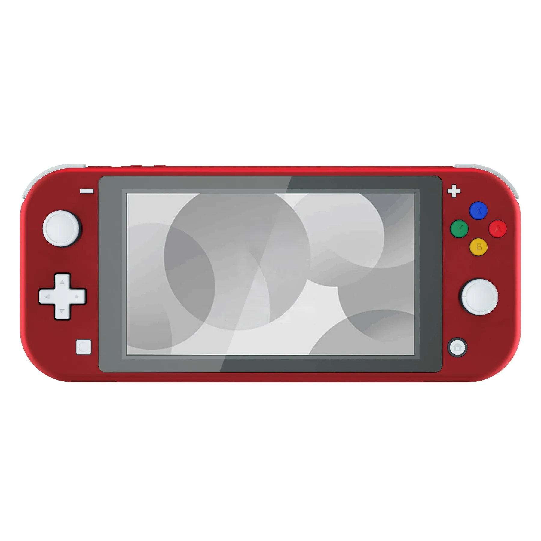 eXtremeRate Soft Touch Scarlet Red DIY Replacement Shell for Nintendo Switch Lite, NSL Handheld Controller Housing w/ Screen Protector, Custom Case Cover for Nintendo Switch Lite - DLP303