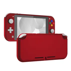 eXtremeRate Soft Touch Scarlet Red DIY Replacement Shell for Nintendo Switch Lite, NSL Handheld Controller Housing w/ Screen Protector, Custom Case Cover for Nintendo Switch Lite - DLP303