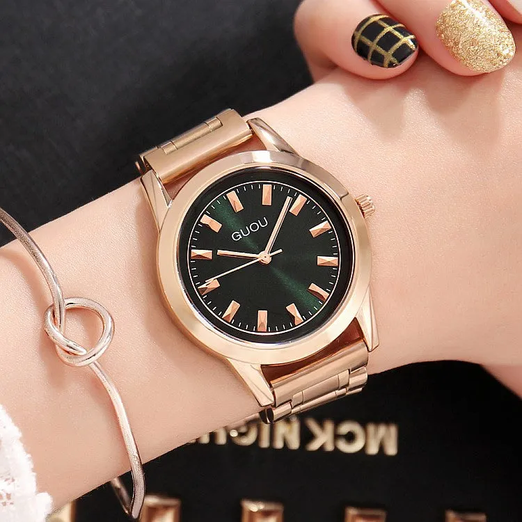 Fashion Gold Round Dial Women's Watch