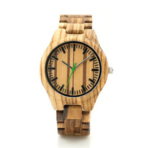 Fashion Men's Zebra Wood Watches