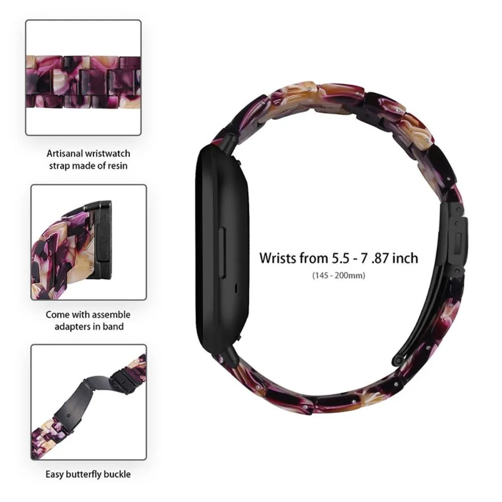 Fitbit Sense / Versa 3 resin bear watch strap - Flash Purple