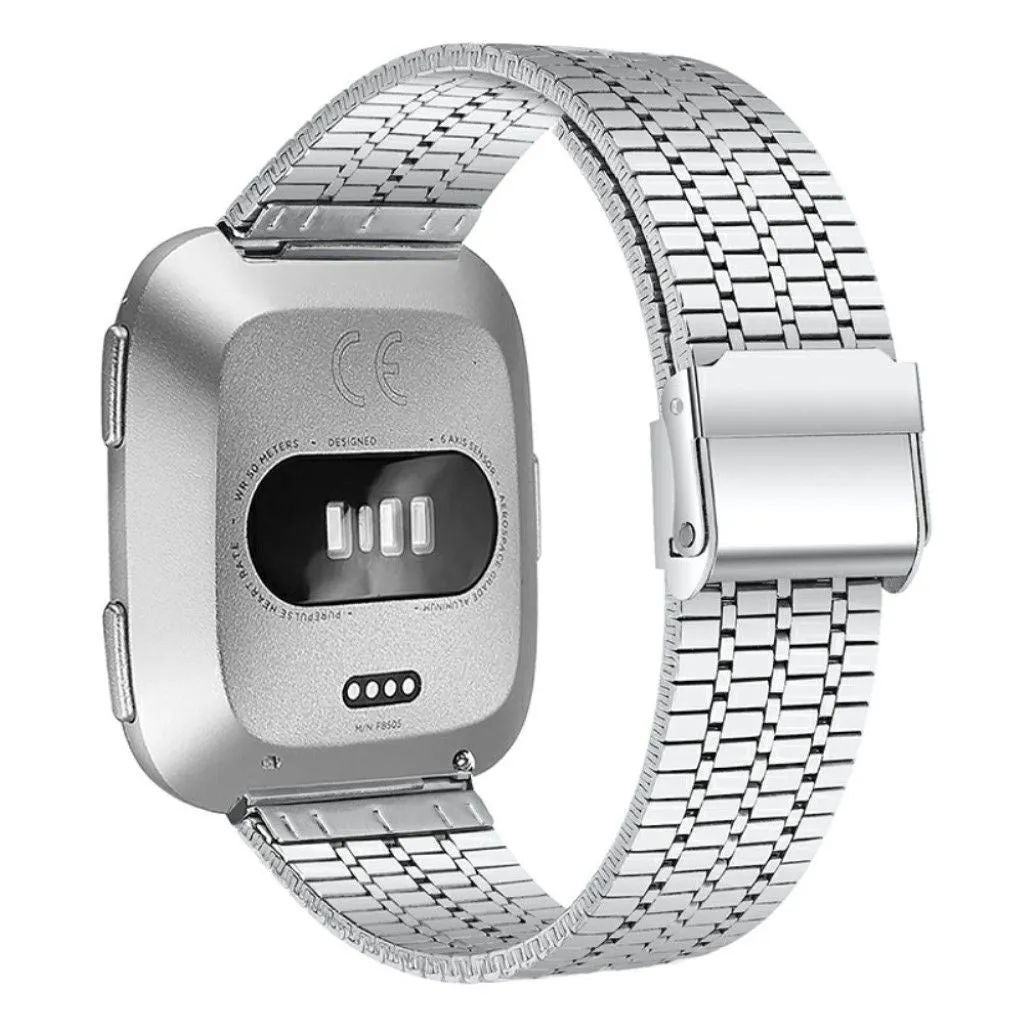 Fitbit Versa 2 / Versa Lite seven beads stainless steel watch strap - Silver