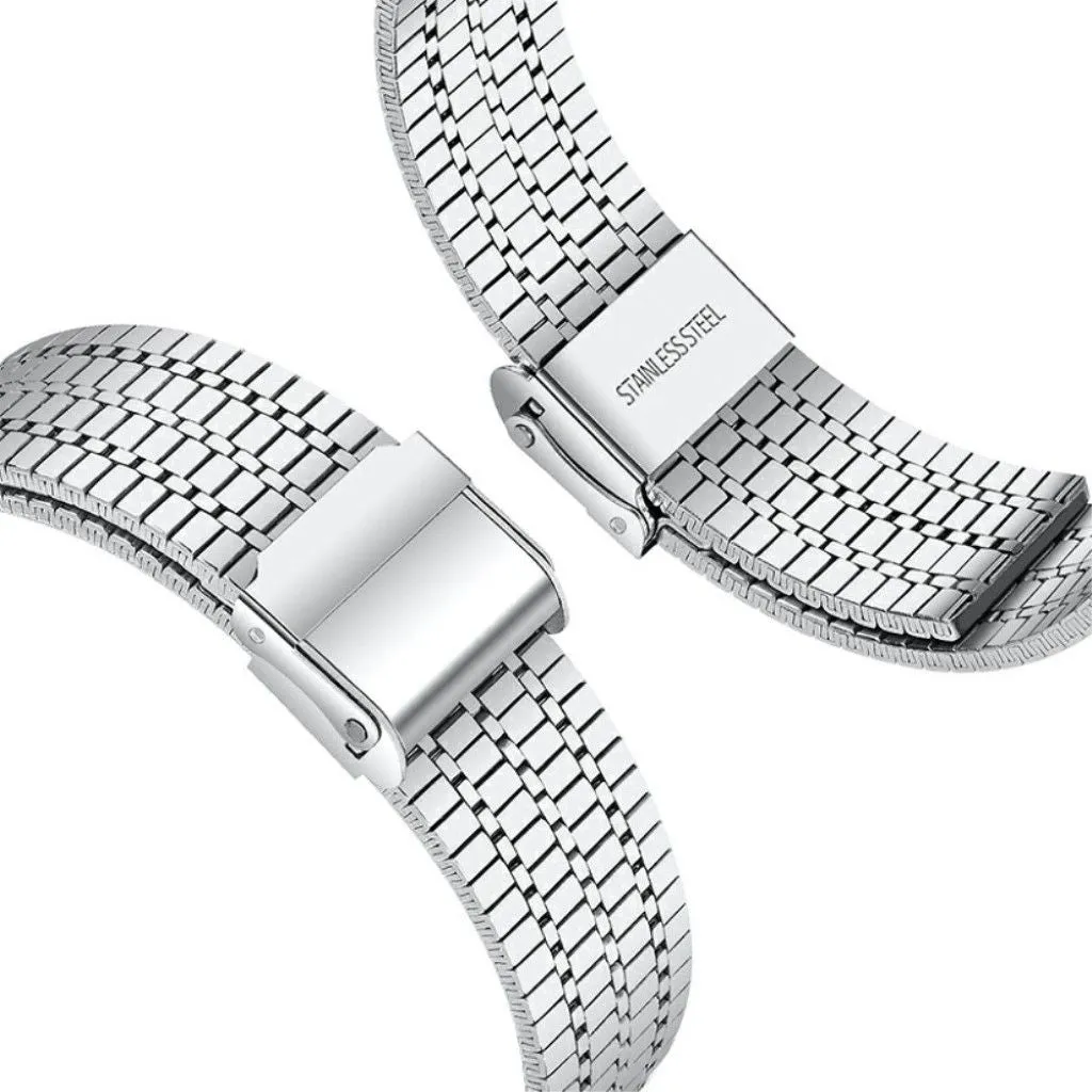 Fitbit Versa 2 / Versa Lite seven beads stainless steel watch strap - Silver