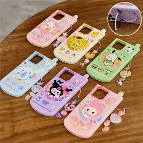 Flip Sanrio iPhone 15/14 for 11 Apple 12/13 PROMAX Phone Case Anti-Drop Case