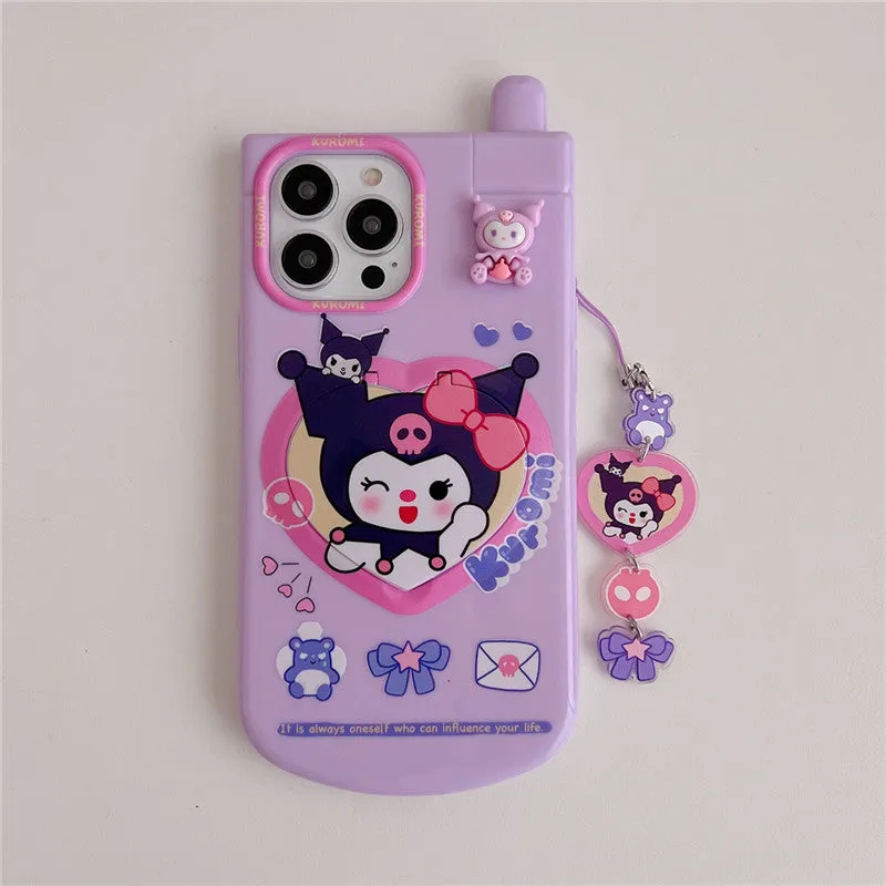 Flip Sanrio iPhone 15/14 for 11 Apple 12/13 PROMAX Phone Case Anti-Drop Case