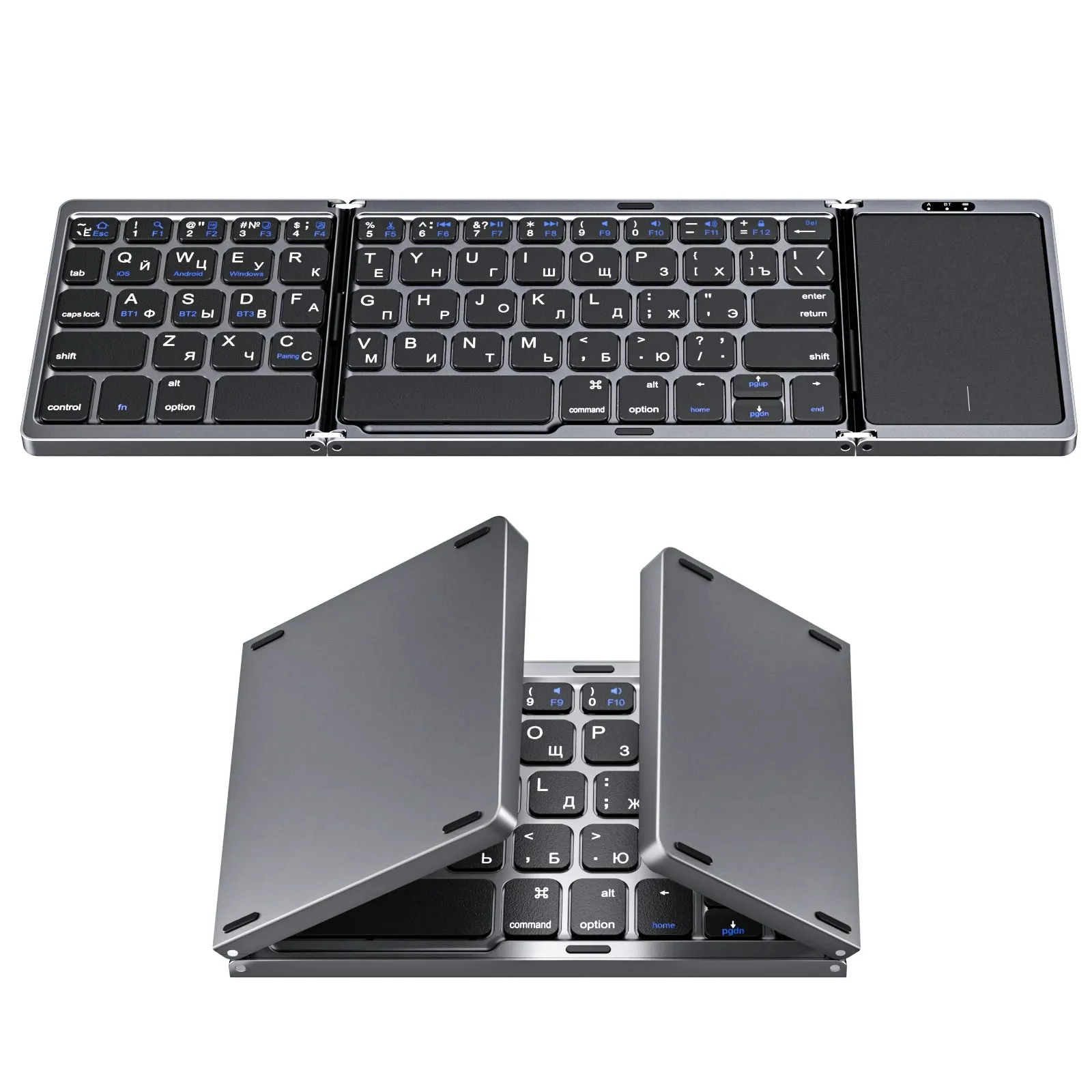 Foldable Bluetooth Keyboard with Touchpad