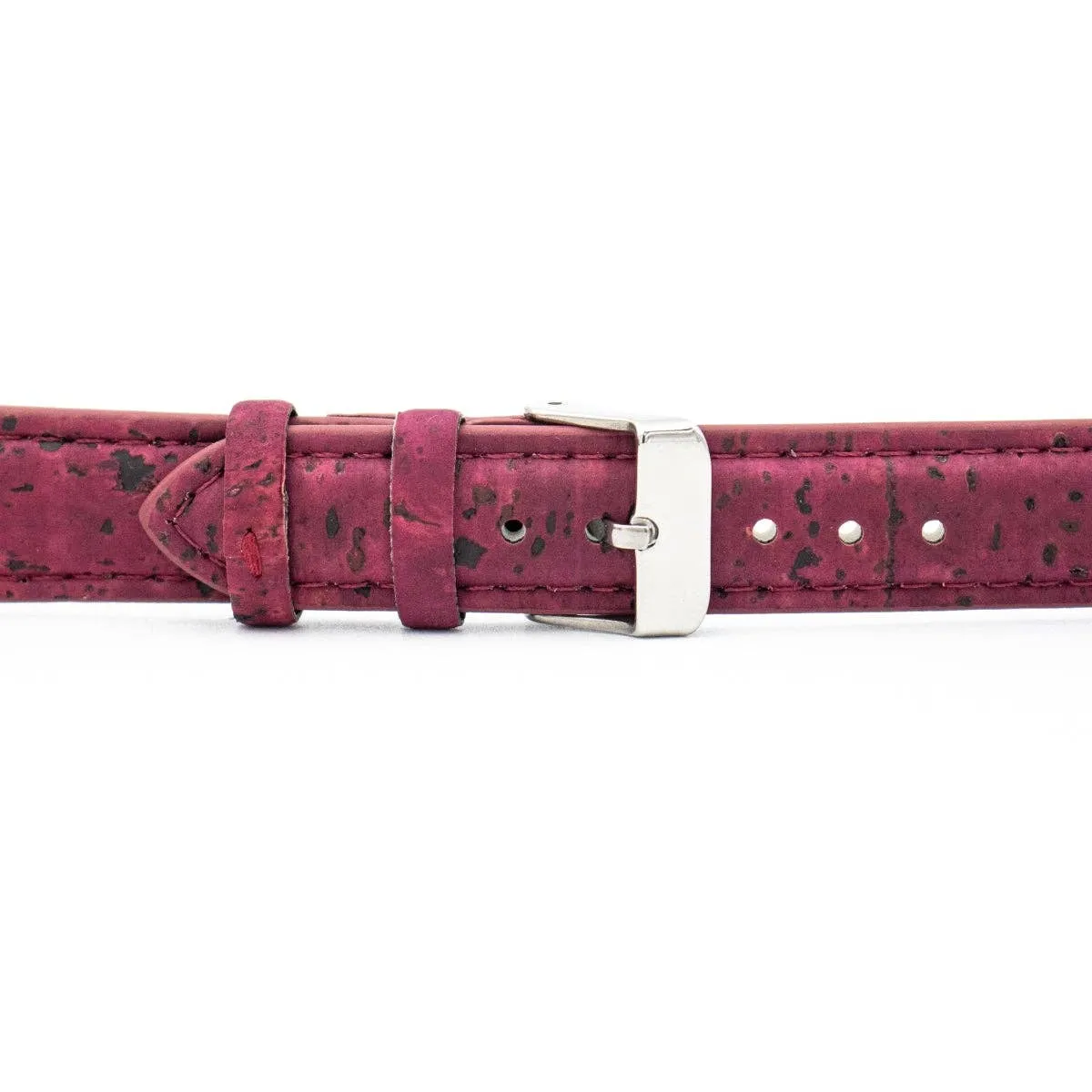 For 18mm Cork watch strap Red cork watch strap E-021-18