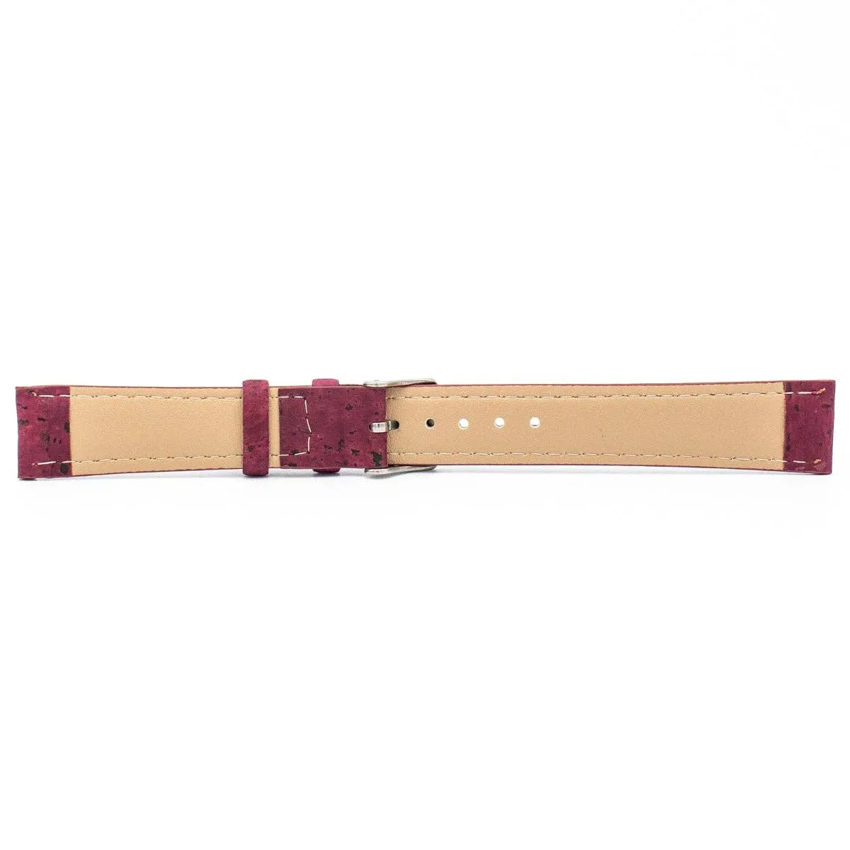 For 18mm Cork watch strap Red cork watch strap E-021-18