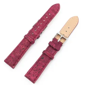 For 18mm Cork watch strap Red cork watch strap E-021-18