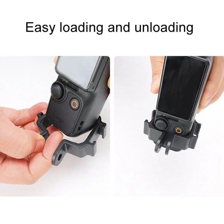 For DJI OSMO Pocket 3 Expansion Bracket Adapter Gimbal Camera Mounting Bracket Accessories, Style: Expand Bracket Backpack Clip Mini Triplet