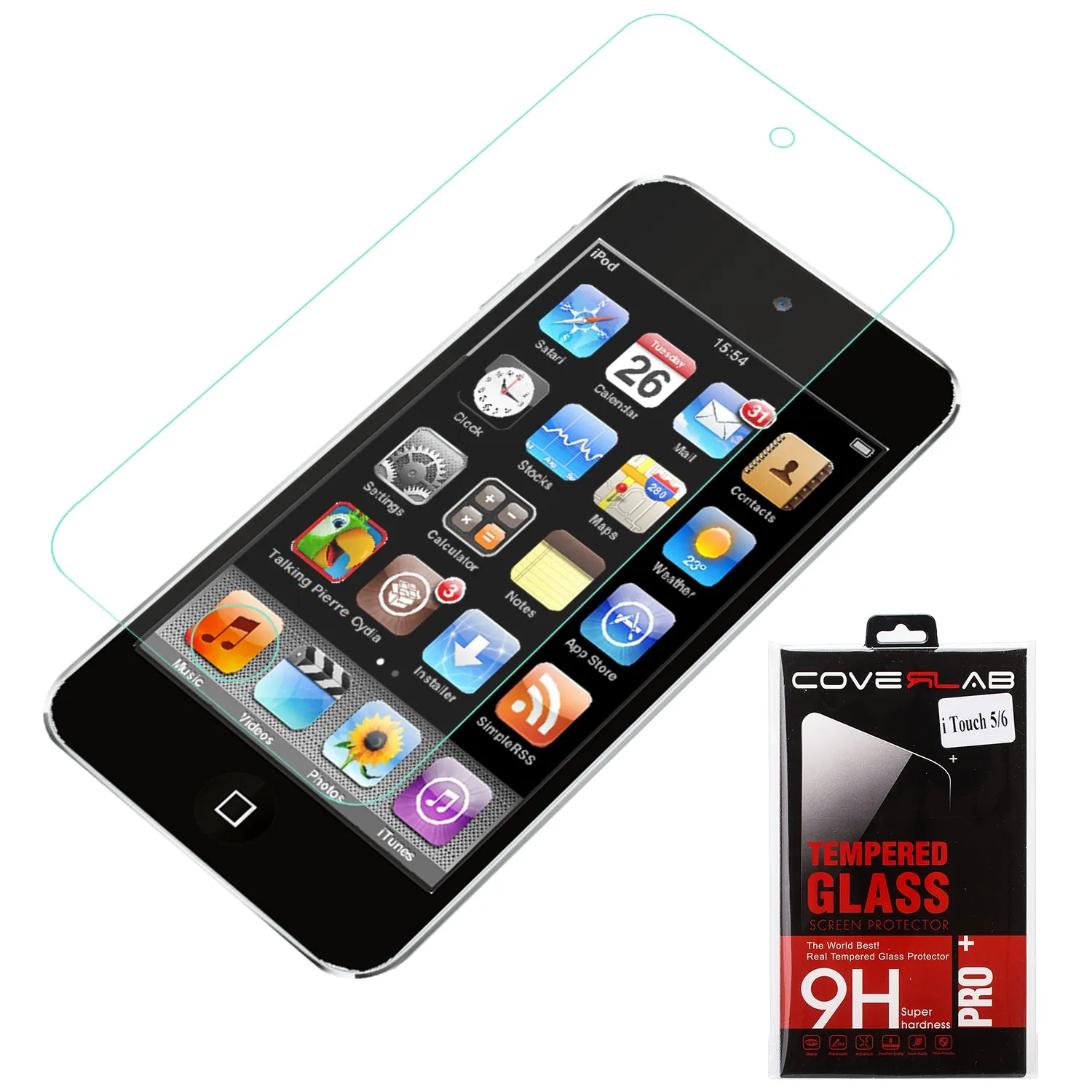 For iPod Touch 5, Touch 6 Generation Tempered Glass Screen Protector - Scratch Free Ultra Slim 0.3mm For Apple iPod Touch 5,  Touch 6 Generation - Temper Glass Screen Protector