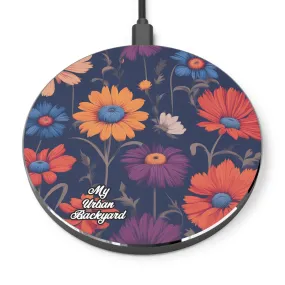 Fun Wildflowers, 10W Wireless Charger for iPhone, Android, Earbuds