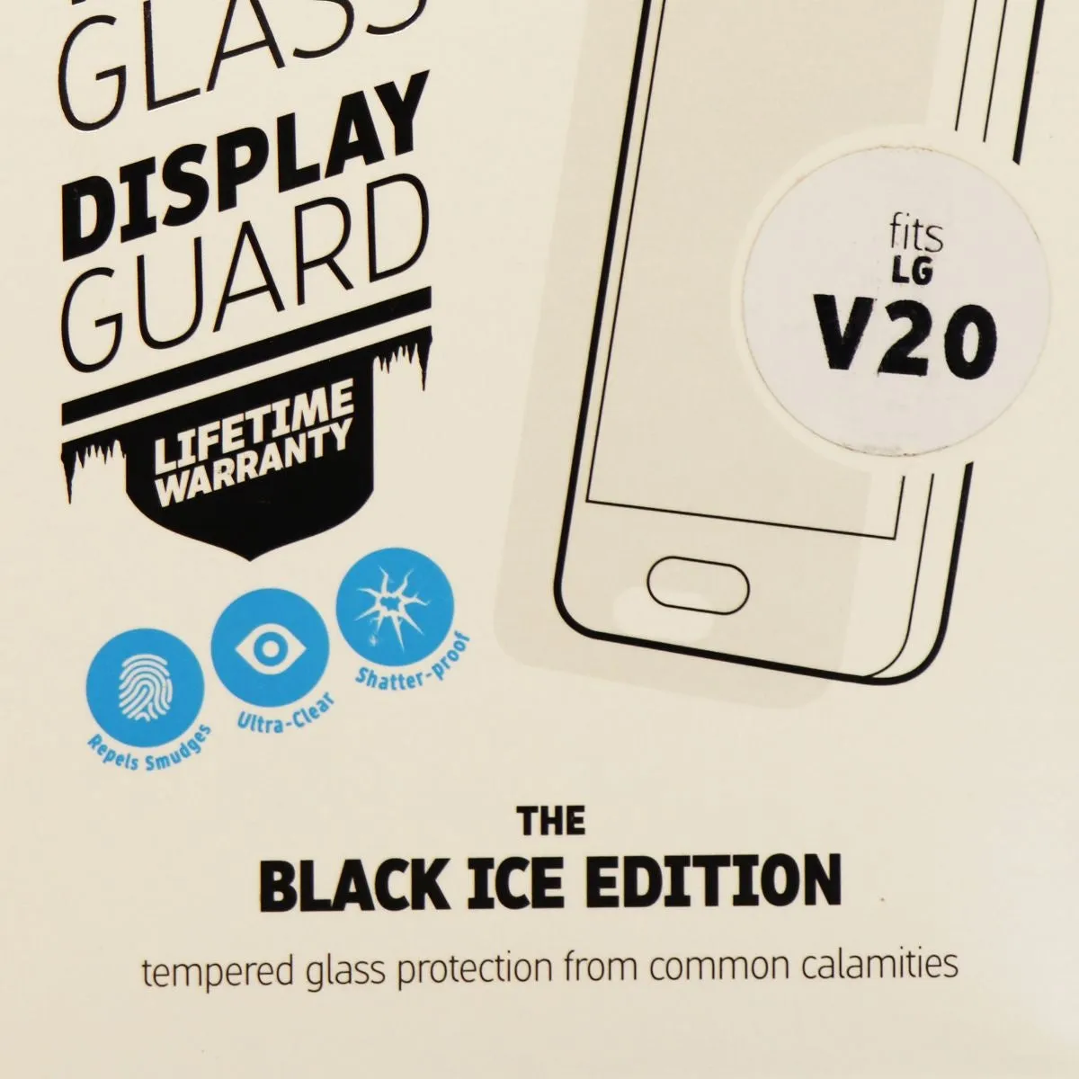 Gadget Guard Black Ice Edition Tempered Glass Screen Guard for LG V20 - Clear