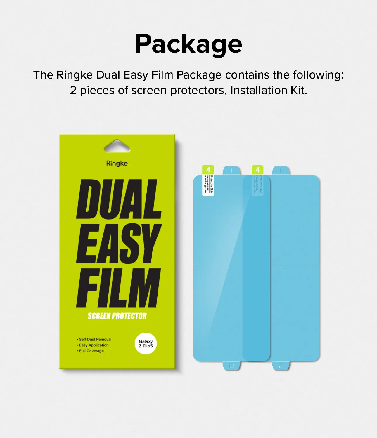 Galaxy Z Flip 5 Screen Protector | Dual Easy Film [2 Pack]