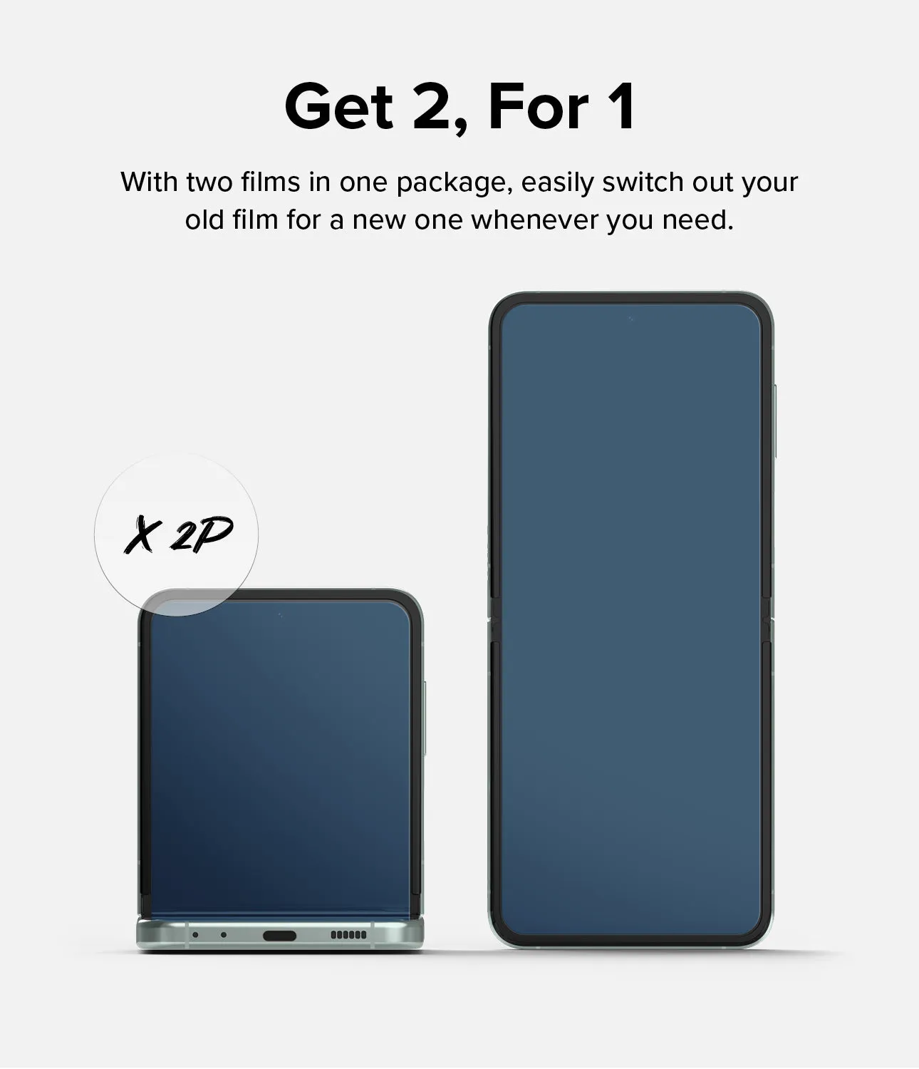 Galaxy Z Flip 5 Screen Protector | Dual Easy Film [2 Pack]