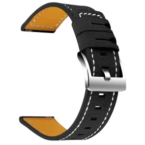 Garmin Vivomove Luxe cowhide leather watch strap - Black