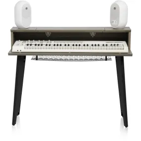 Gator GFW-ELITEKEYTBL61-GRY Elite Furniture Series Keyboard Table - 61-Note, Driftwood Grey